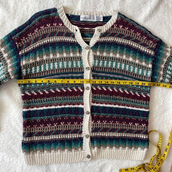 Vintage Multi-Coloured Chunky Knit Cardigan - Picture 5 of 6